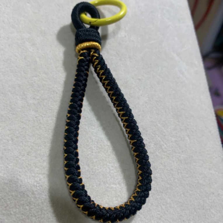 手作龙鳞手绳多色可选车钥匙门钥匙挂绳 黑色