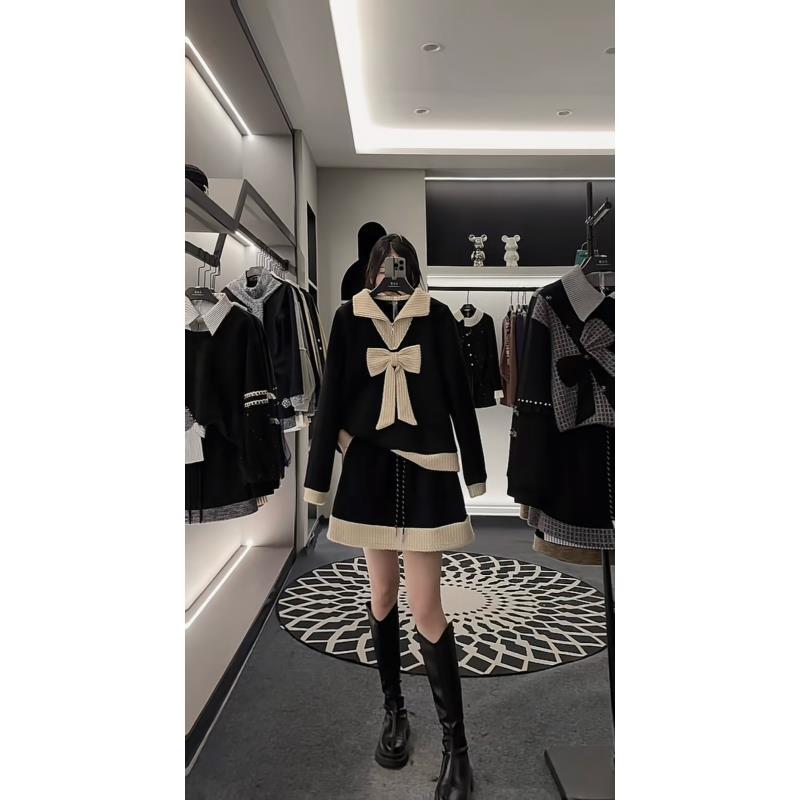 【宠粉价】（加绒）秋冬新款时尚设计师款气质洋气半身裙套装TZ-823