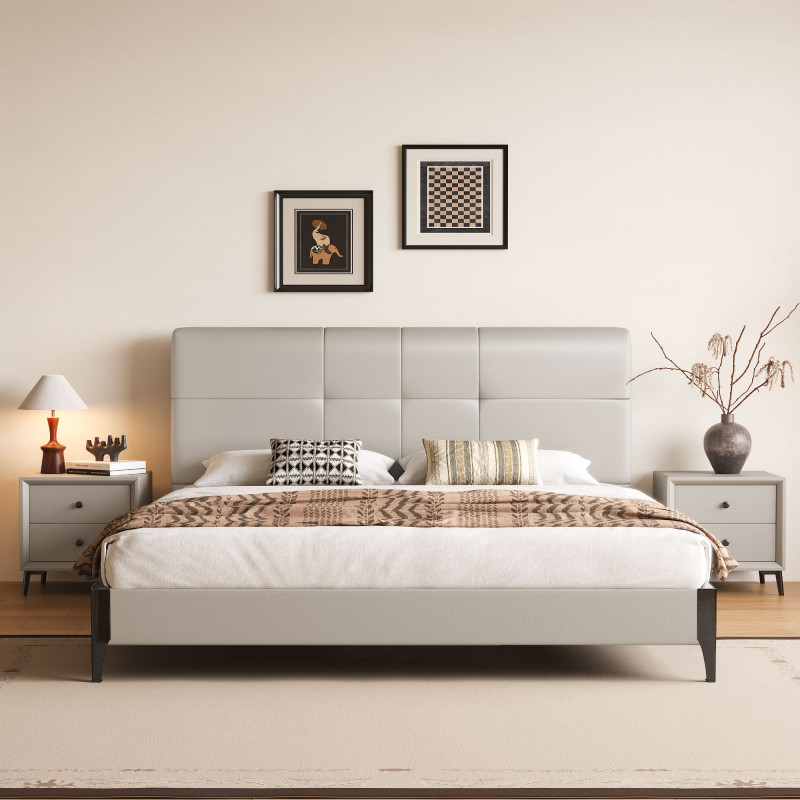 优得美【平步清云】广聚桓8629灯#大床主卧床意式极简婚床双人床