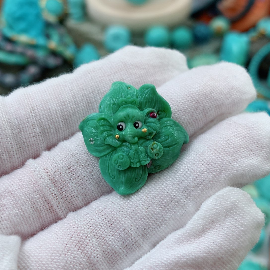 绿松石未镶嵌珠宝半成品