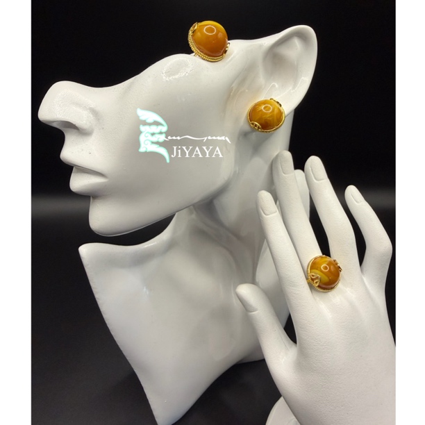 铁合金亚克力耳饰 杰亚亚戒指和耳环