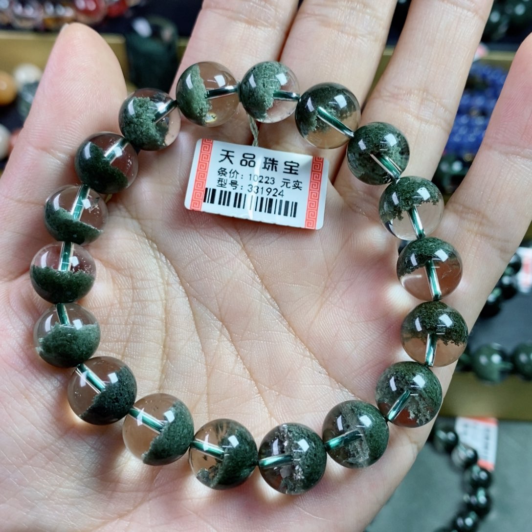 水晶手串未镶嵌忘*?绿幽灵331924
