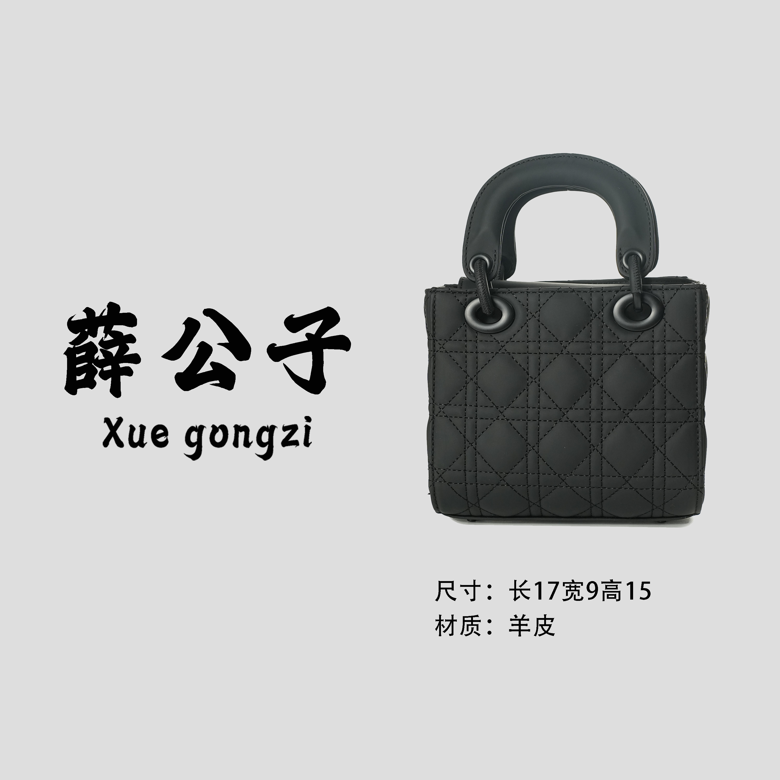 【薛公子】新款时尚百搭女单肩手提斜挎包IF17915-黑色(假一赔四)