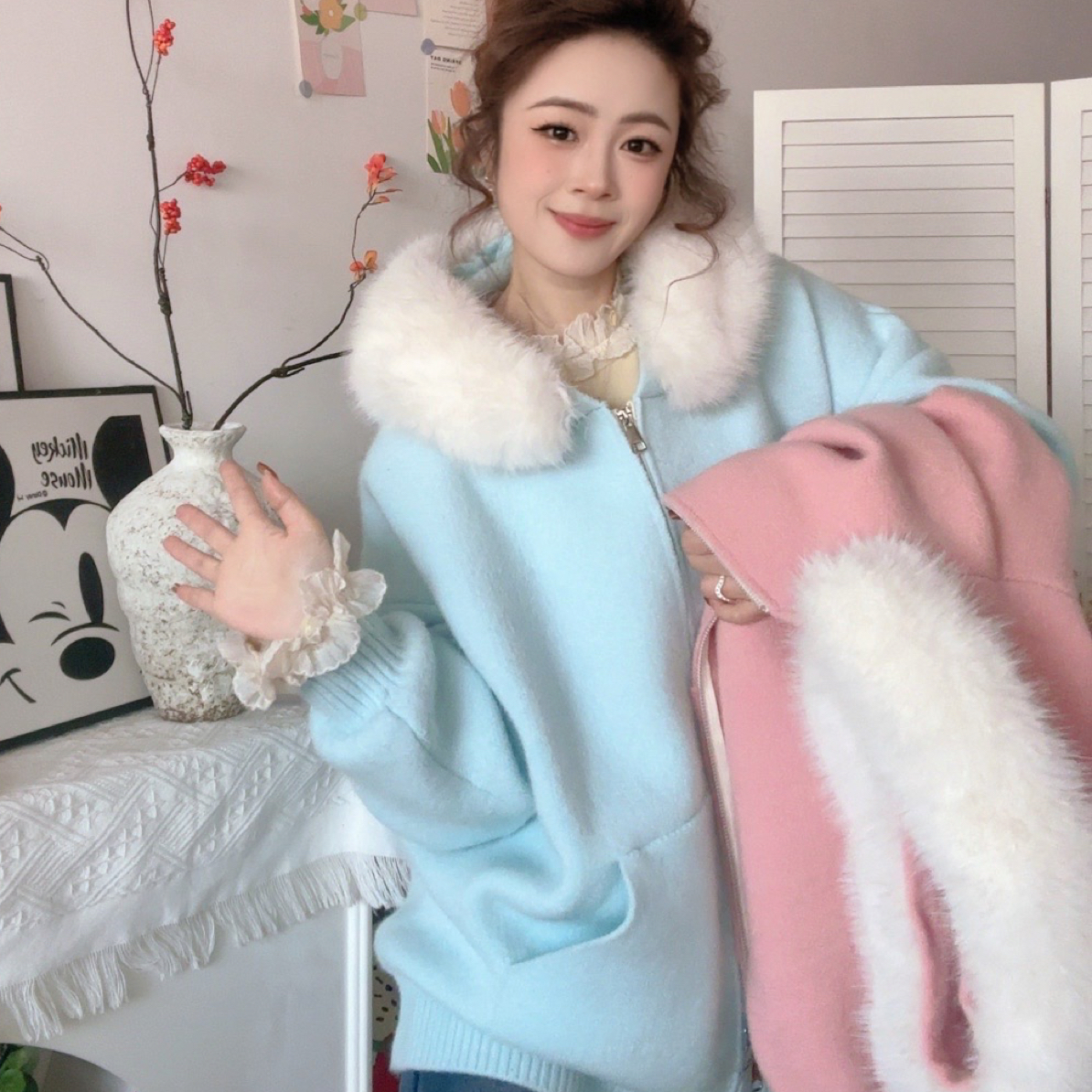 【对应编码050-100】2025春夏新款甜美森系大码毛衣外套百搭针织衫