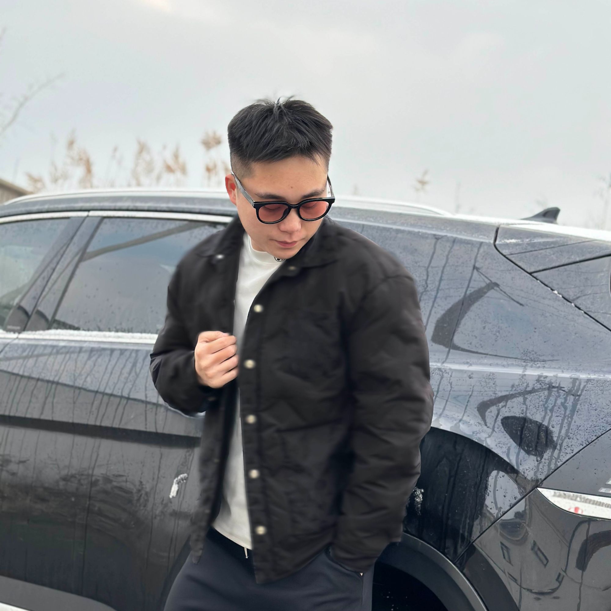 【翻领Q2】2025冬季新款男士翻领加厚保暖加棉外套