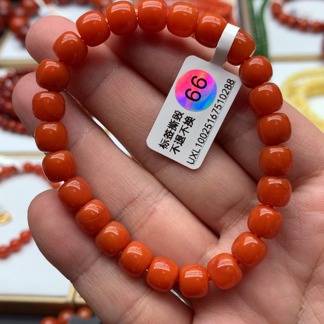 南红玛瑙手链未镶嵌