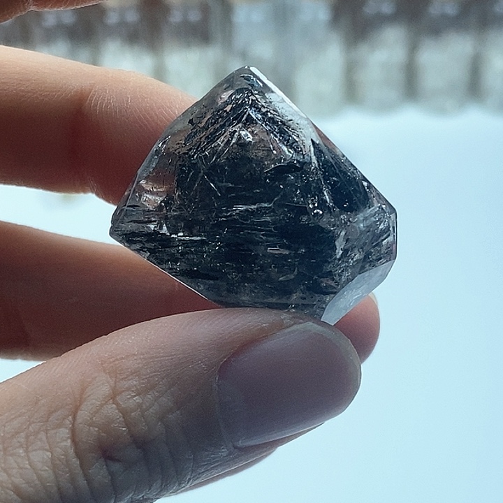 水晶颈饰未镶嵌开窗水胆流沙