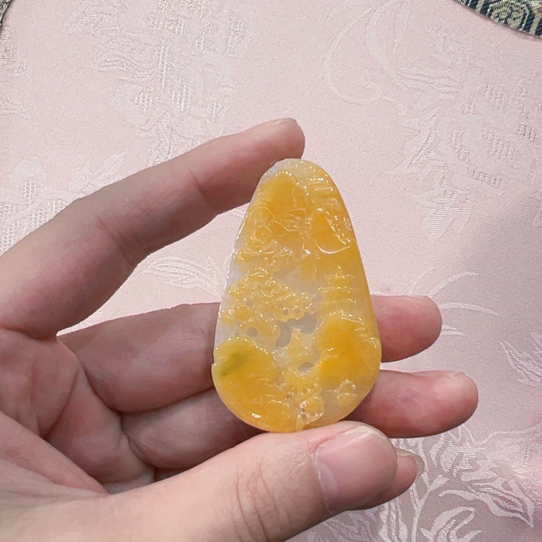 翡翠合金吊坠(赠链)代编织