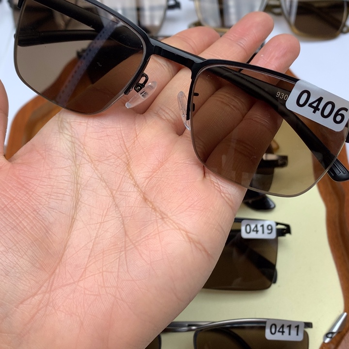 一体款半框茶水晶0406