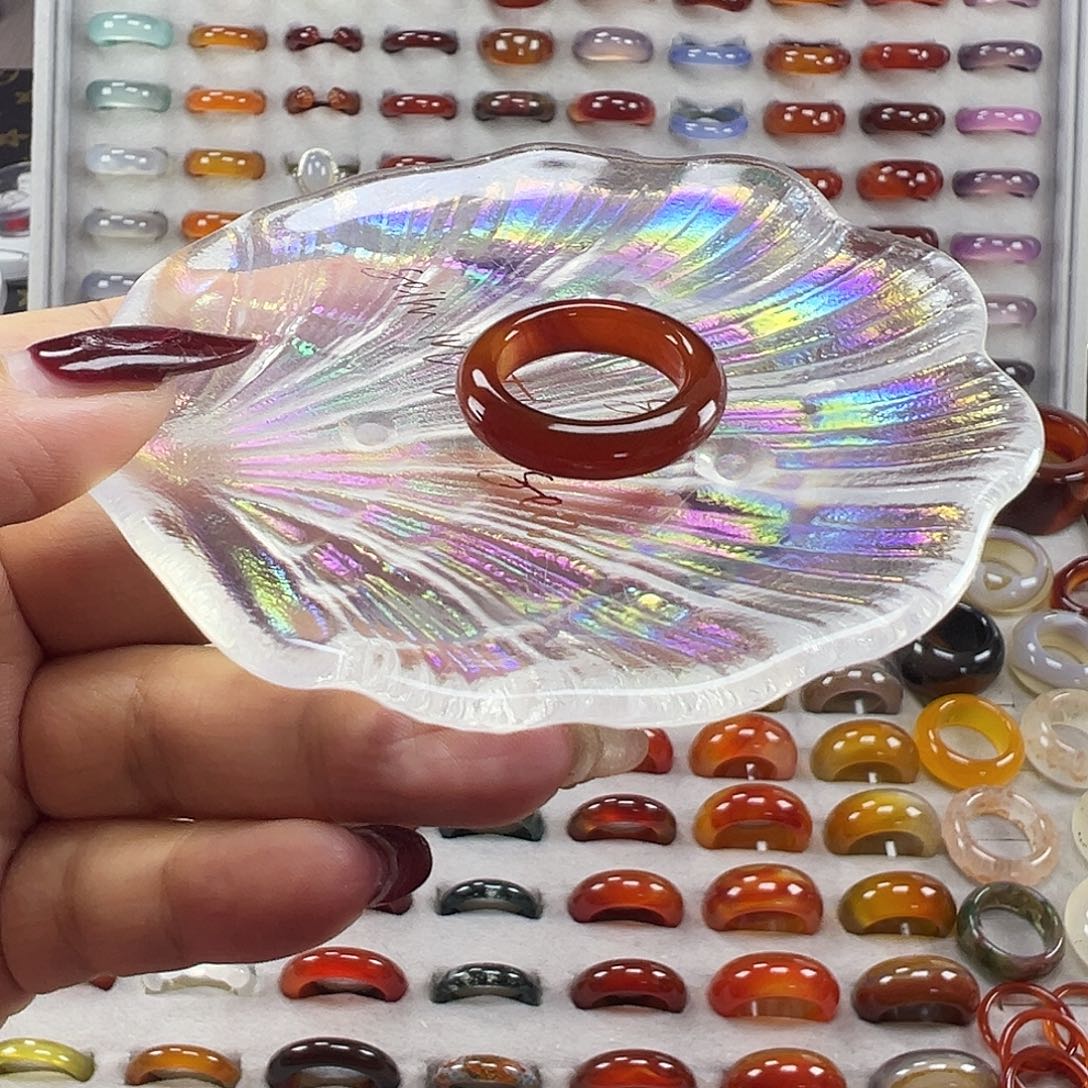 玛瑙/玉髓未镶嵌戒指A4不退换18.8港20