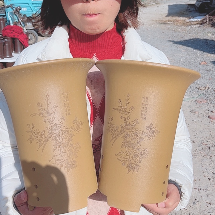 紫砂花盆宜兴紫砂精品花盆 
