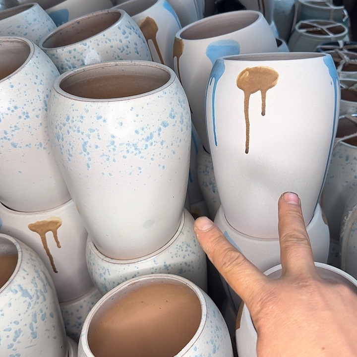 红陶微瑕花盆处理来啦