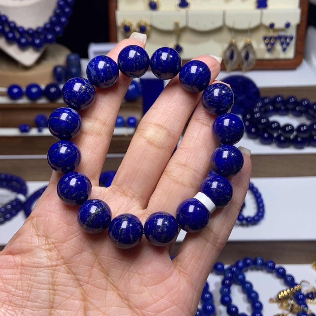 没***子青金石未镶嵌12mm+单圈手串