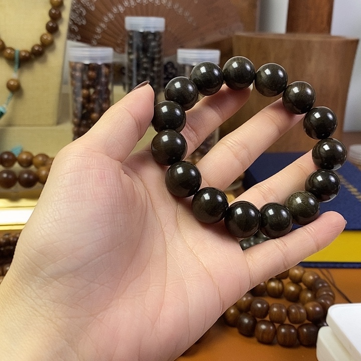 老山檀香阴沉1.5手串