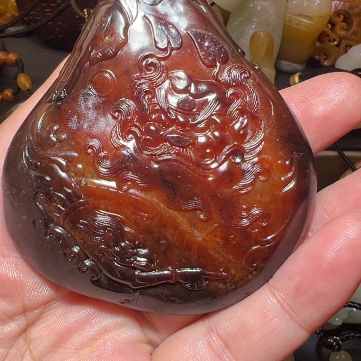 和田玉把件未镶嵌马***玉