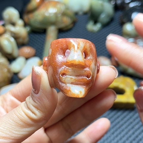 白玉菩提吊坠摆件