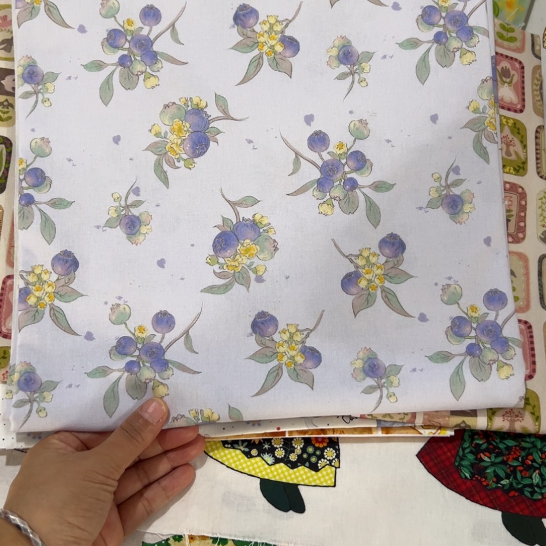 莉***园棉一米价纯棉平布1.1宽果子块