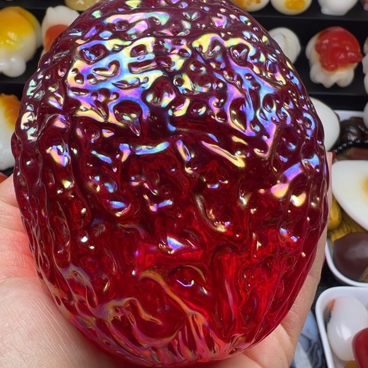 新疆戈壁五彩石金丝