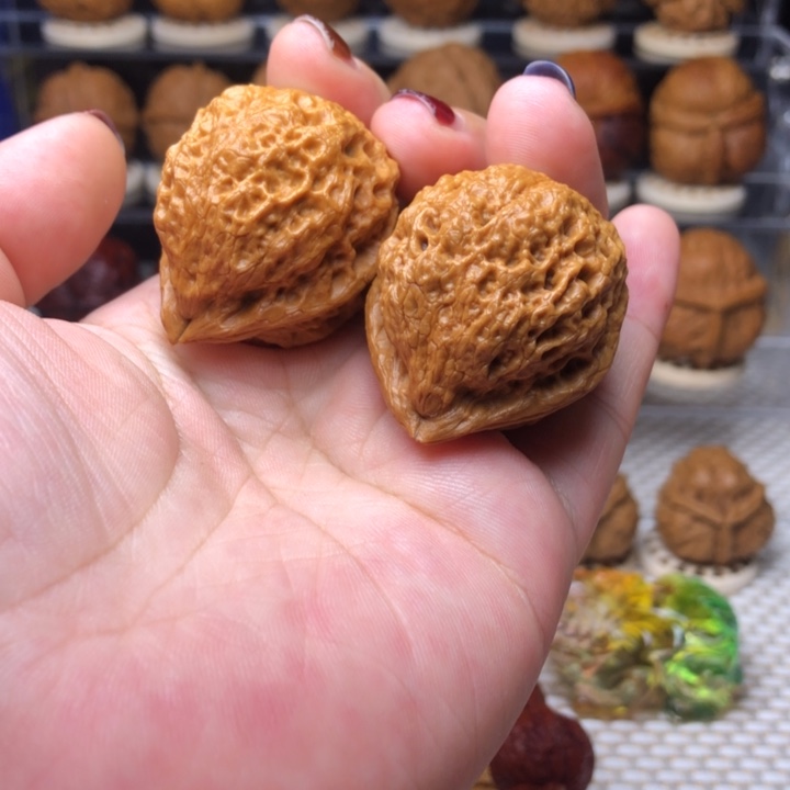 文玩核桃把件3寿桃35尺