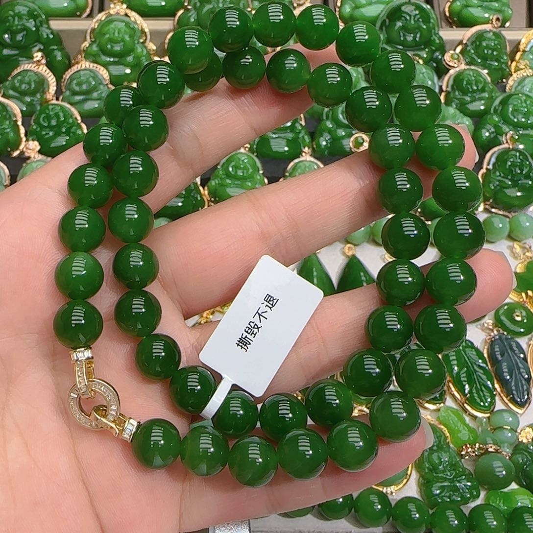 和田玉（碧玉）项链未镶嵌