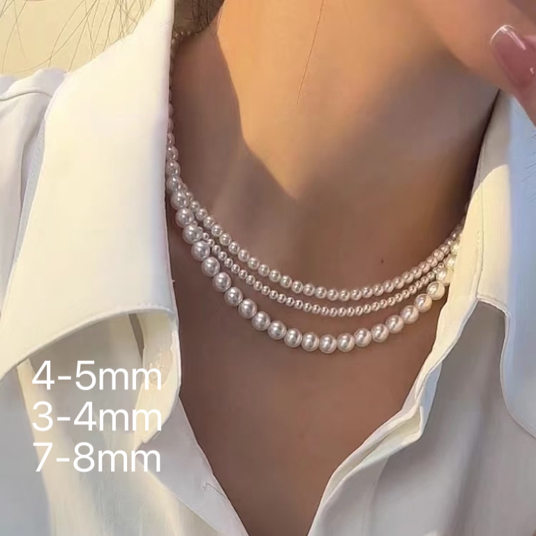 链子925银 珍珠项链总长44-45cm,一物一拍，多样性发一