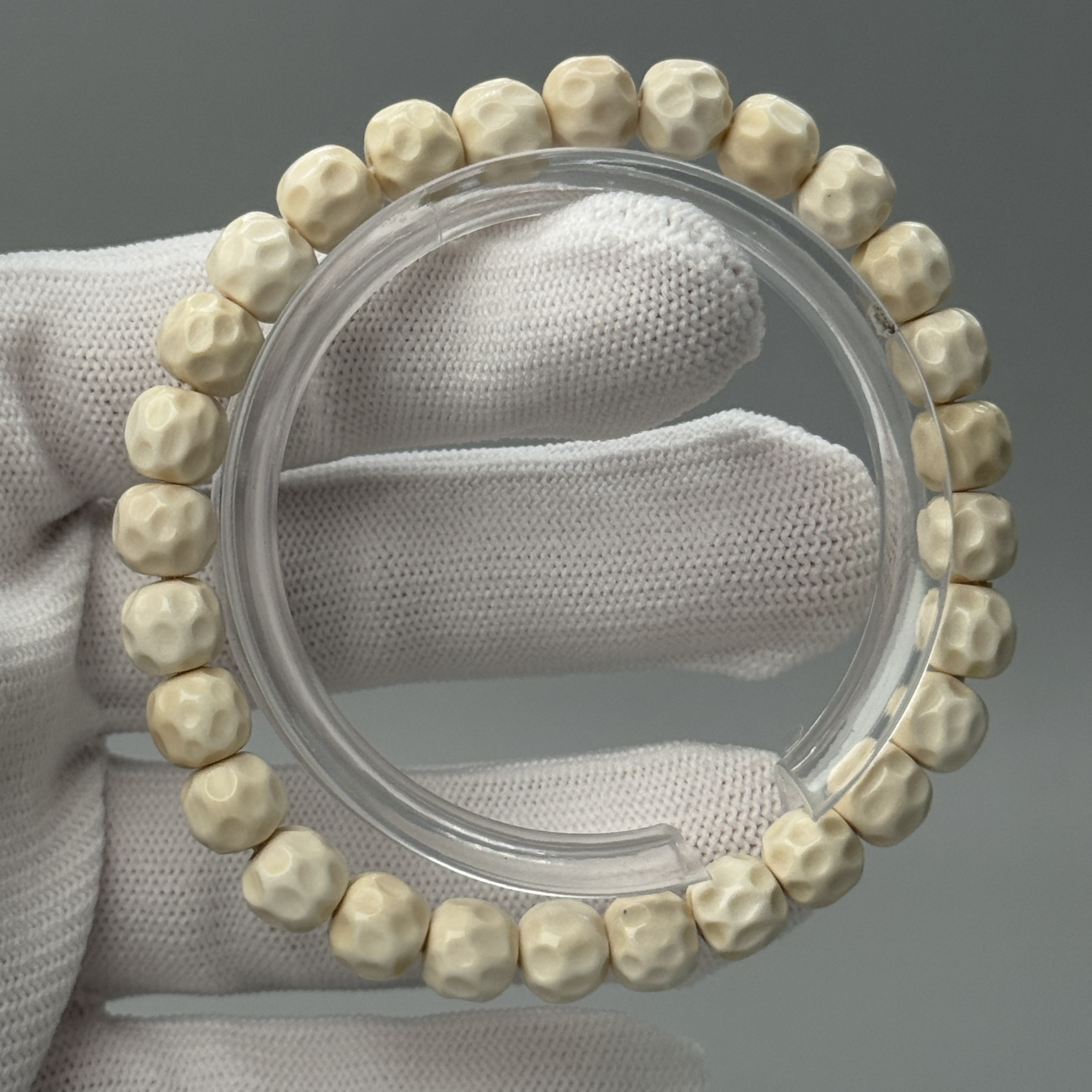 DEZHI/德志【清仓促销】8*7乱山无相天然猛犸牙手串P197