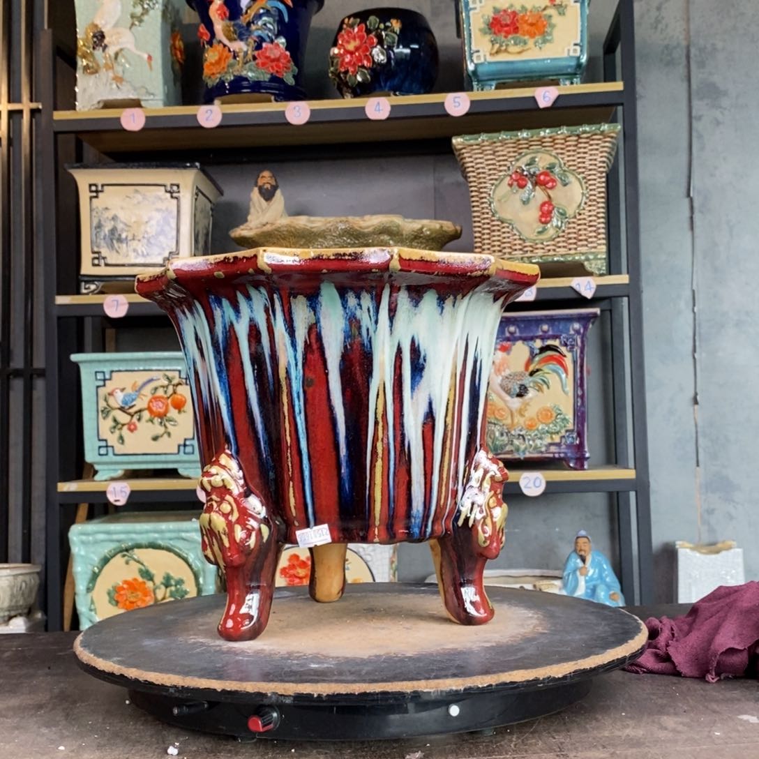 陶瓷用****84红色圆盆