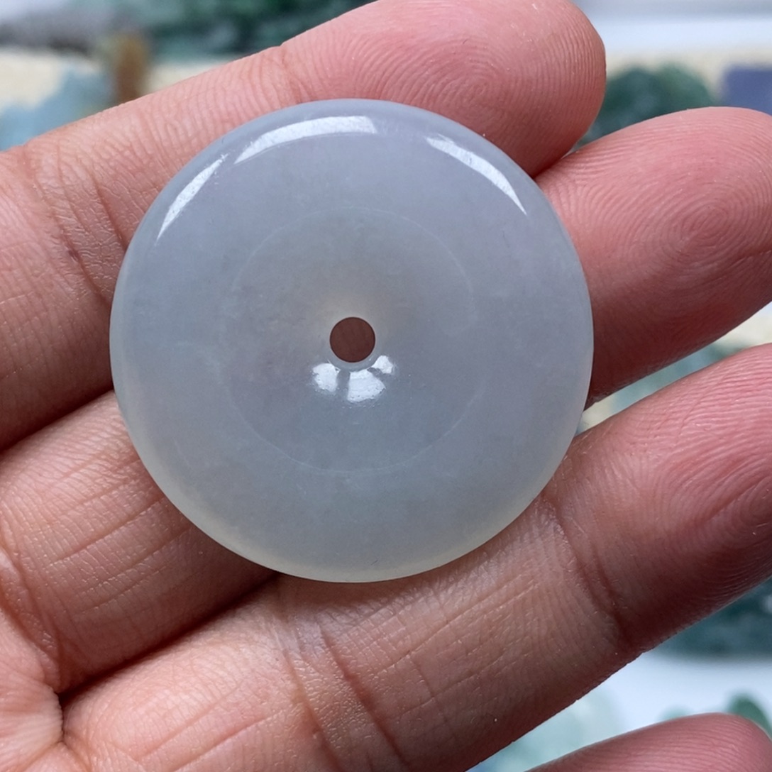翡翠未镶嵌吊坠(不含链)翡翠平安扣