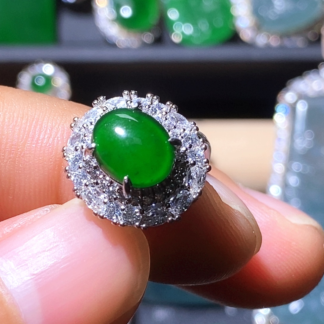 翡翠未镶嵌戒指A货翡翠3