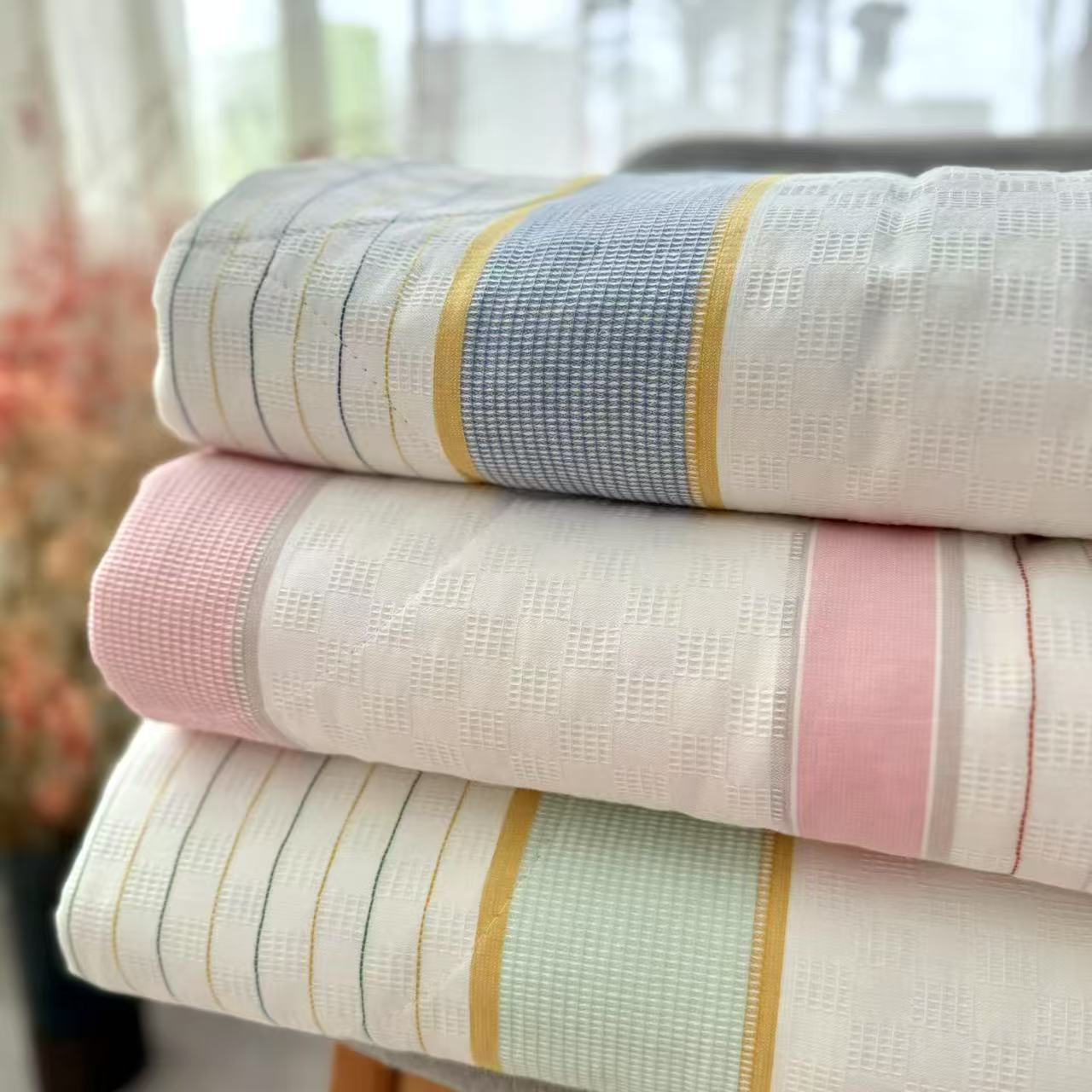 【A类提花-夏凉棉花被】色织新疆长绒棉柔软单人双人空调被全棉机洗