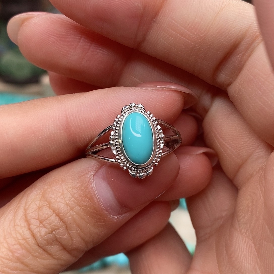 绿松石珠宝奇石银S925镶嵌