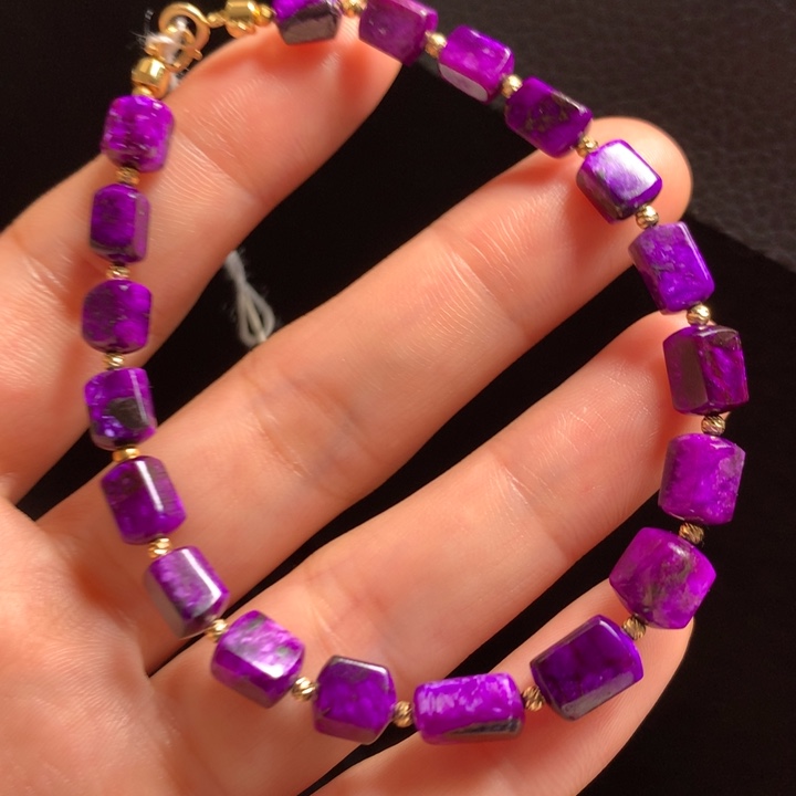 苏纪石（舒俱来）手链18K金镶嵌