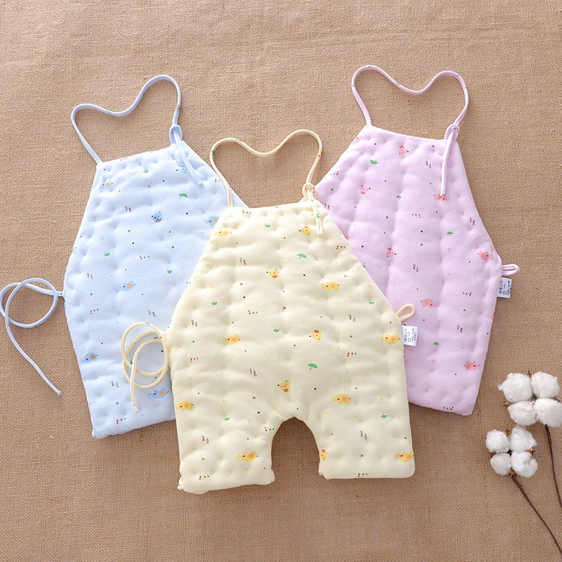 宝宝纯棉花连腿肚兜兜 新生婴儿童加厚夹棉小孩睡觉护肚子秋冬季