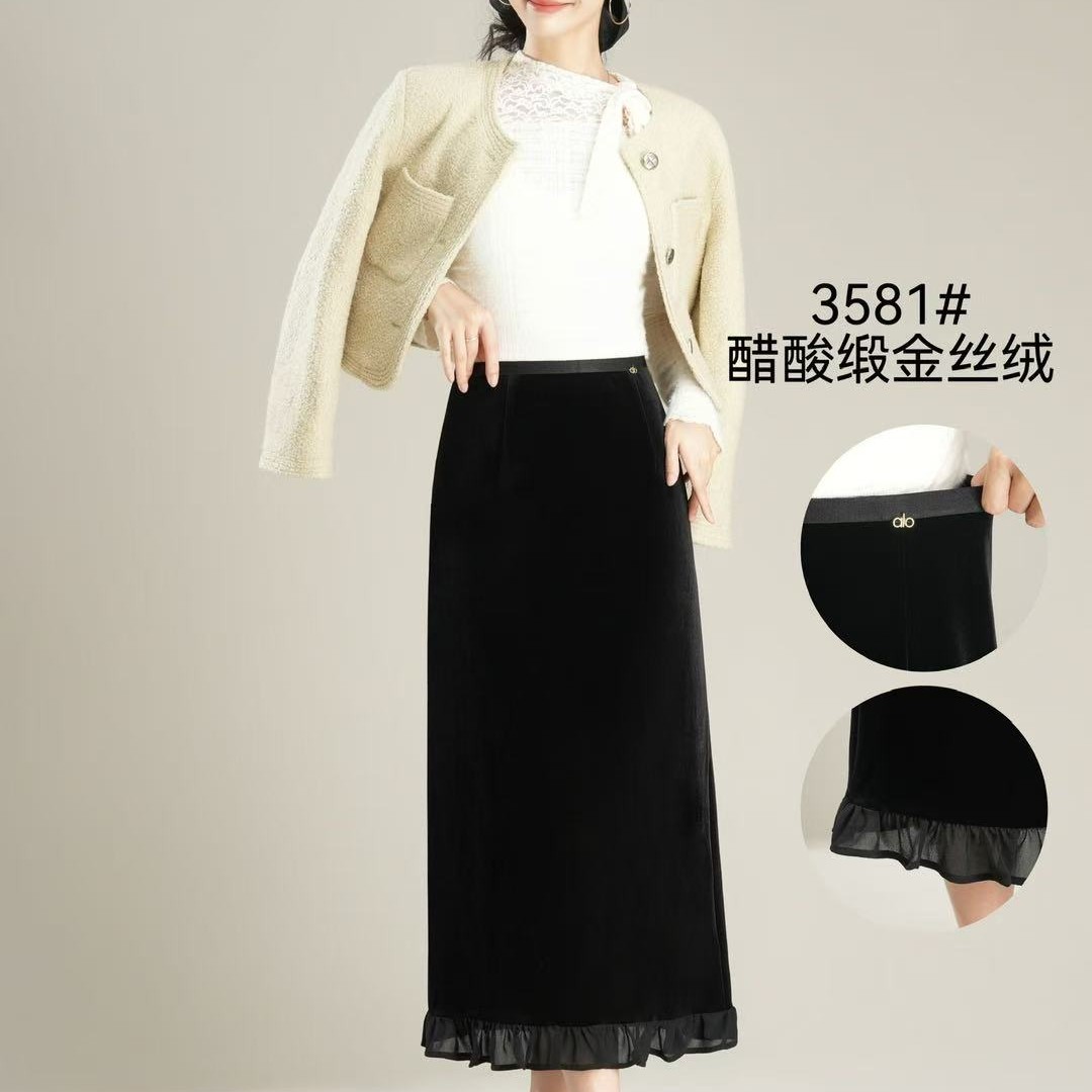 〖铃铛精选〗3581金丝绒半裙