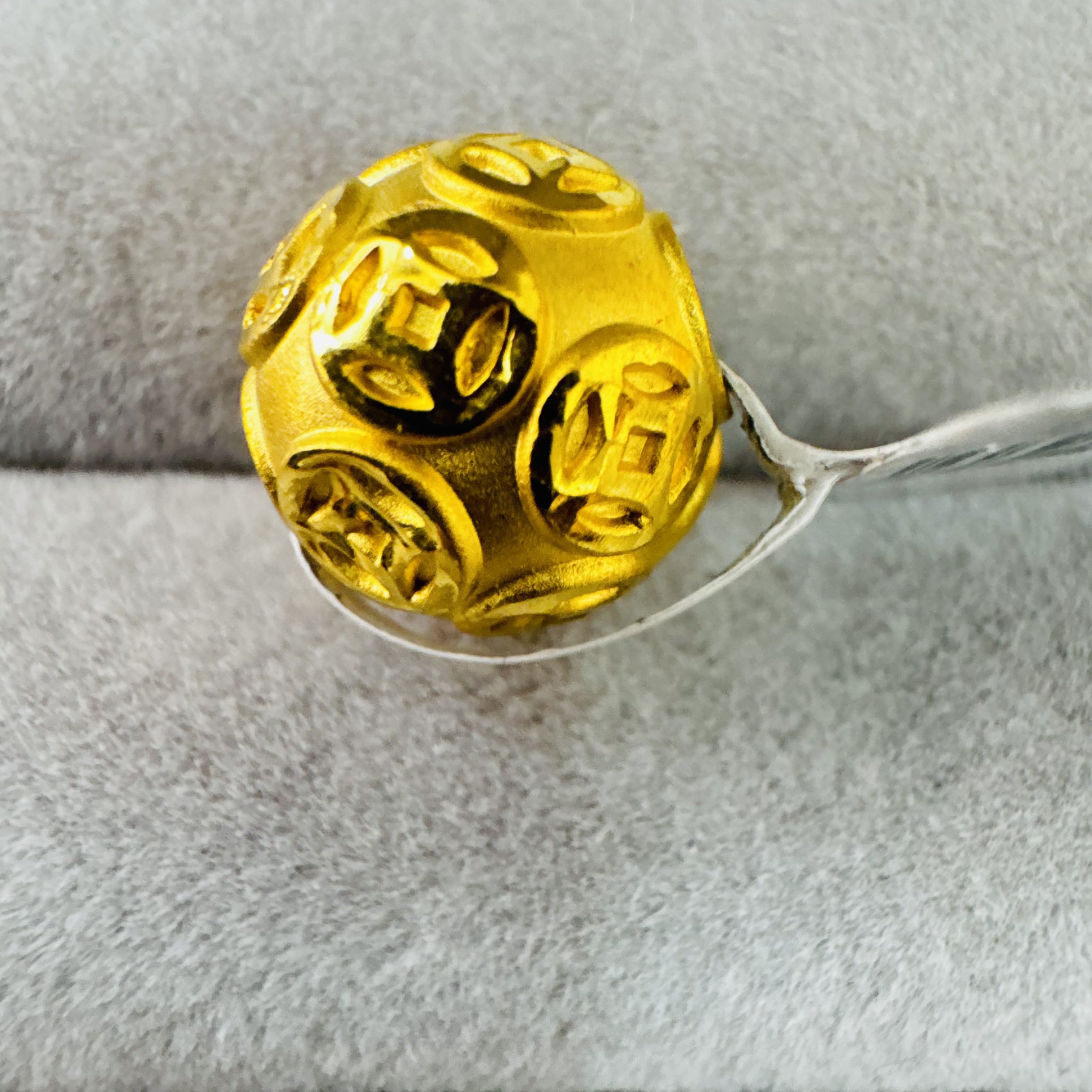 【北北专享】足金999饰品 金钱珠吊坠 1.09 GP