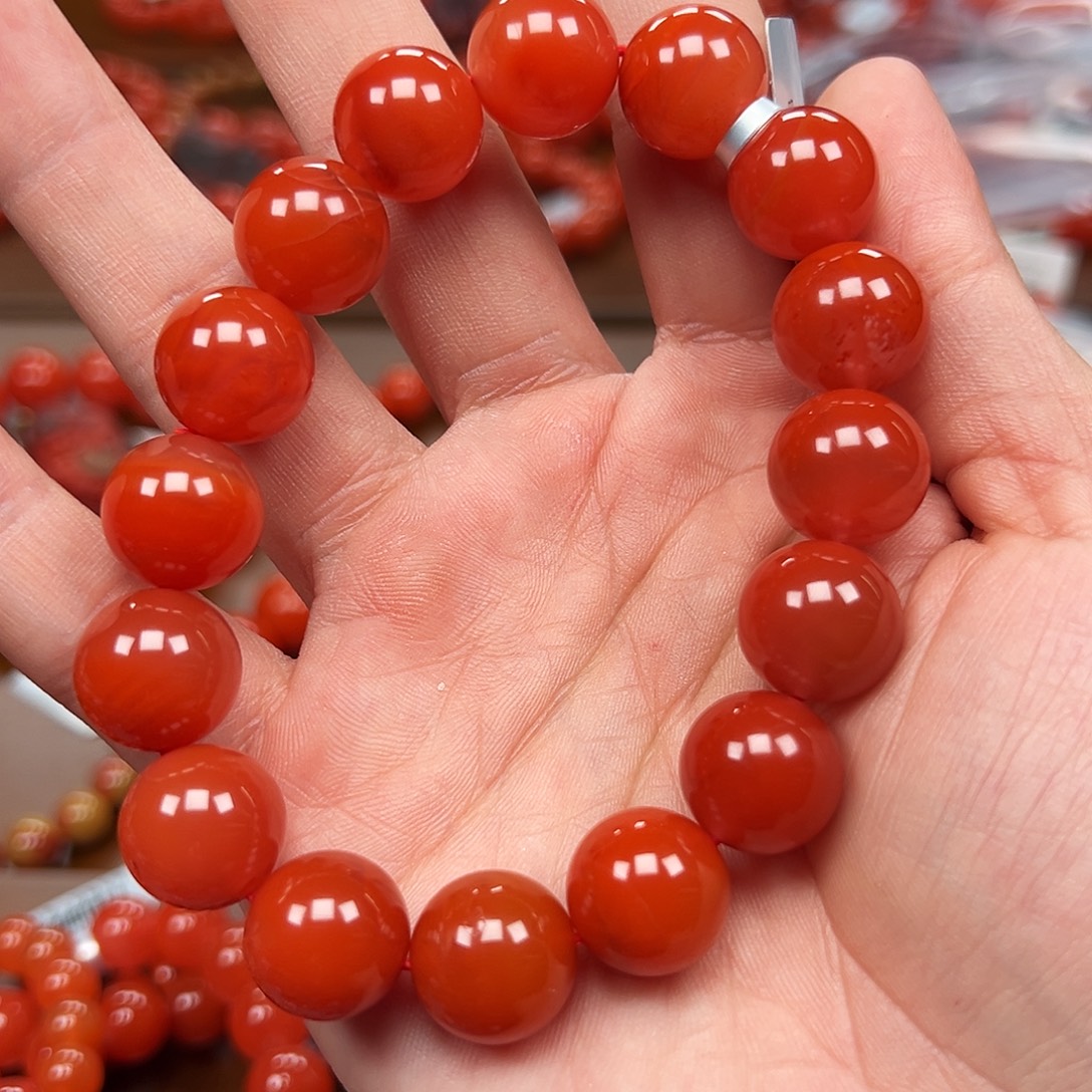 南红玛瑙未镶嵌手链