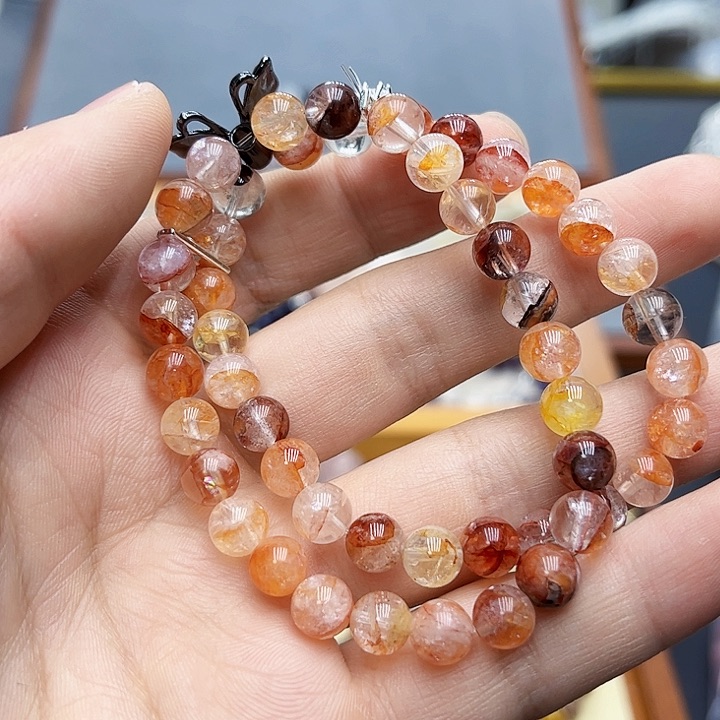 水晶手链银S925镶嵌锦鲤