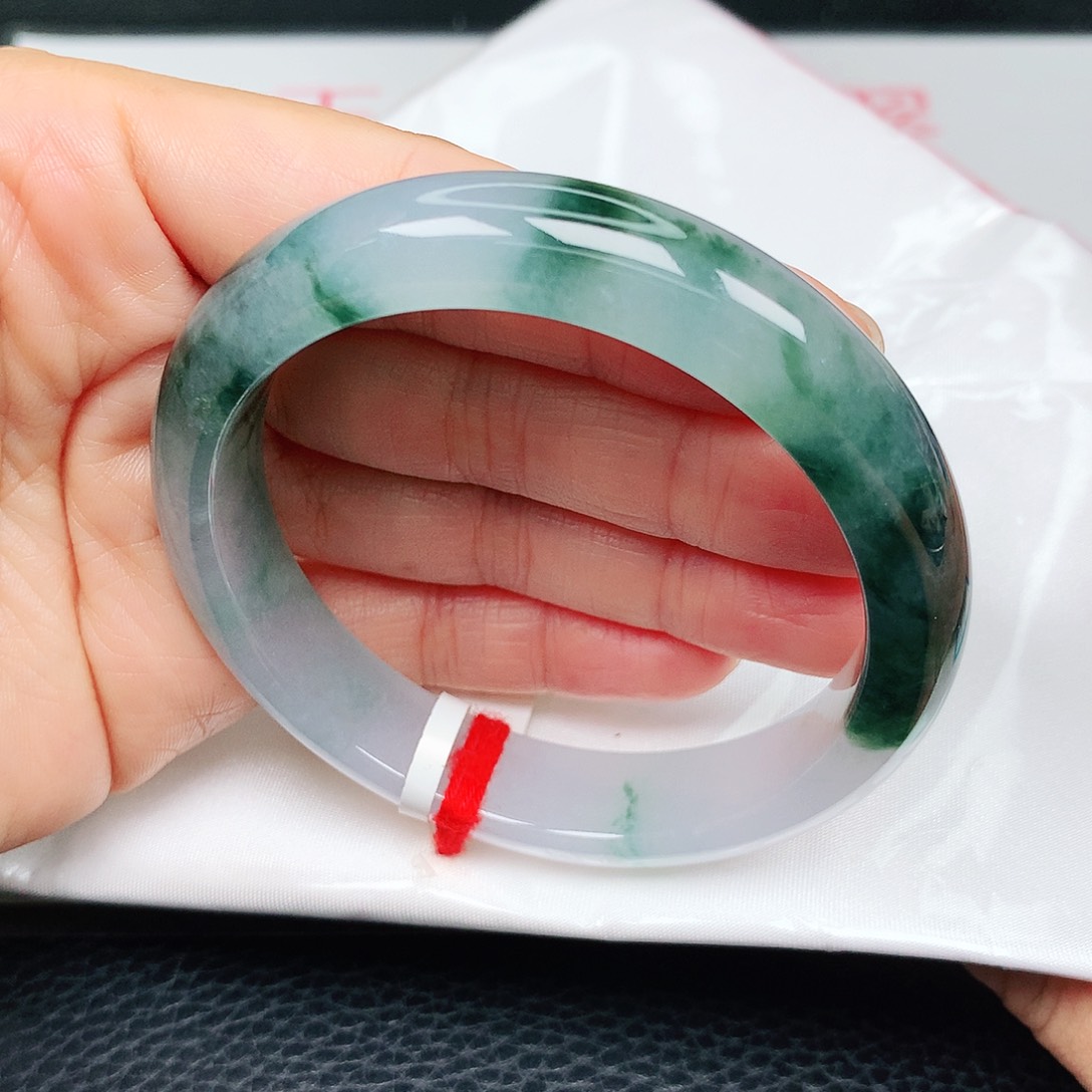 未镶嵌手镯翡翠冰胶兰花30