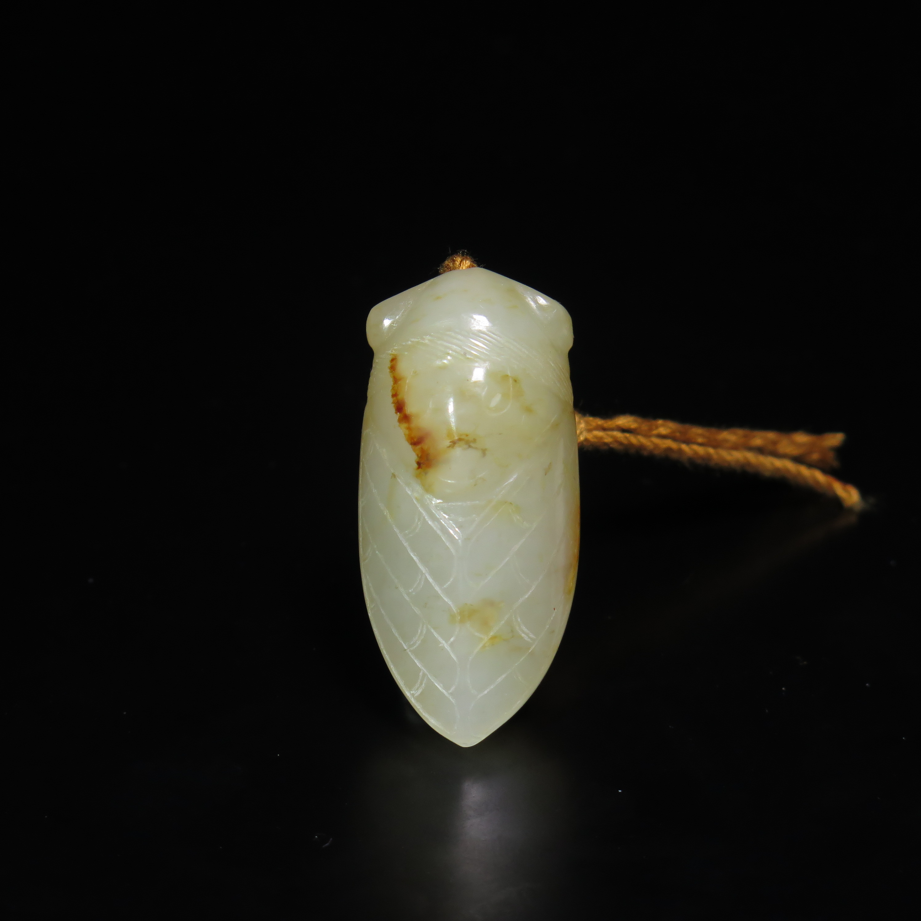 清代玉蝉挂件/MZ025819/和田玉/民族文物