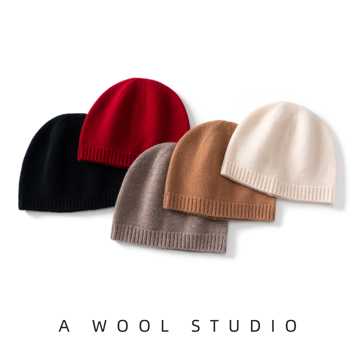 秋冬纯澳洲羊毛加厚平面帽男堆堆帽包头帽子女百搭纯色针织冷帽