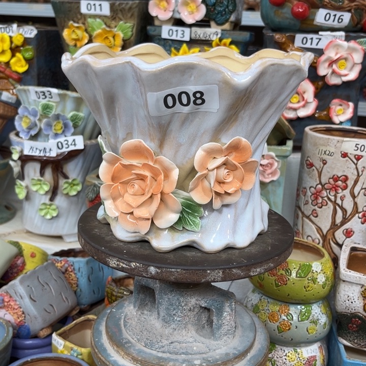 紫砂花盆粗陶材质多肉花盆