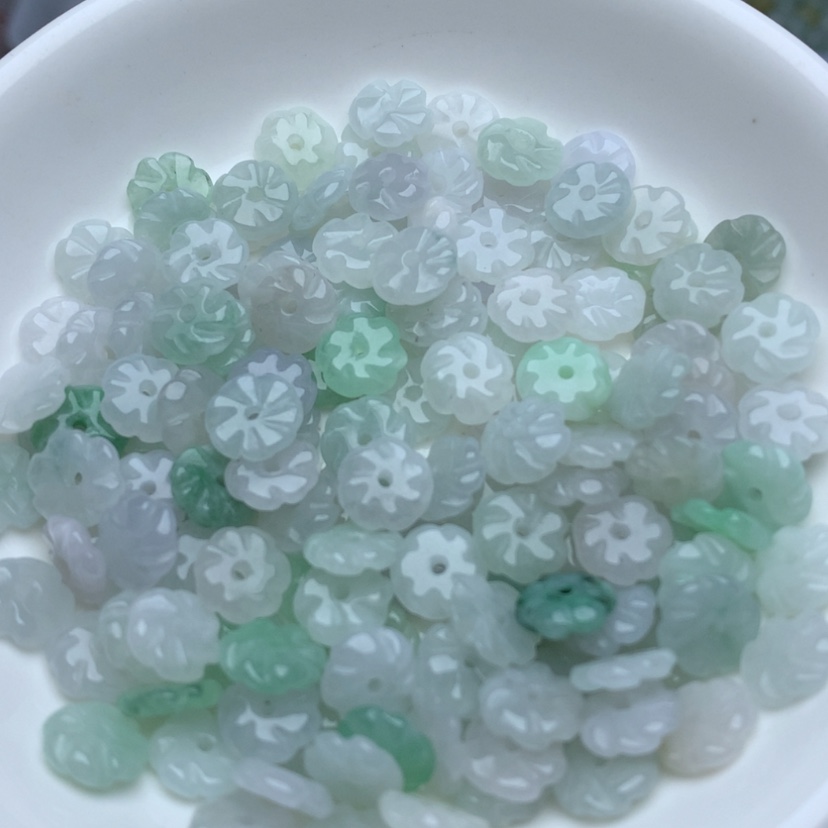 【闪购商品】翡翠手链未镶嵌卡9冰花50颗