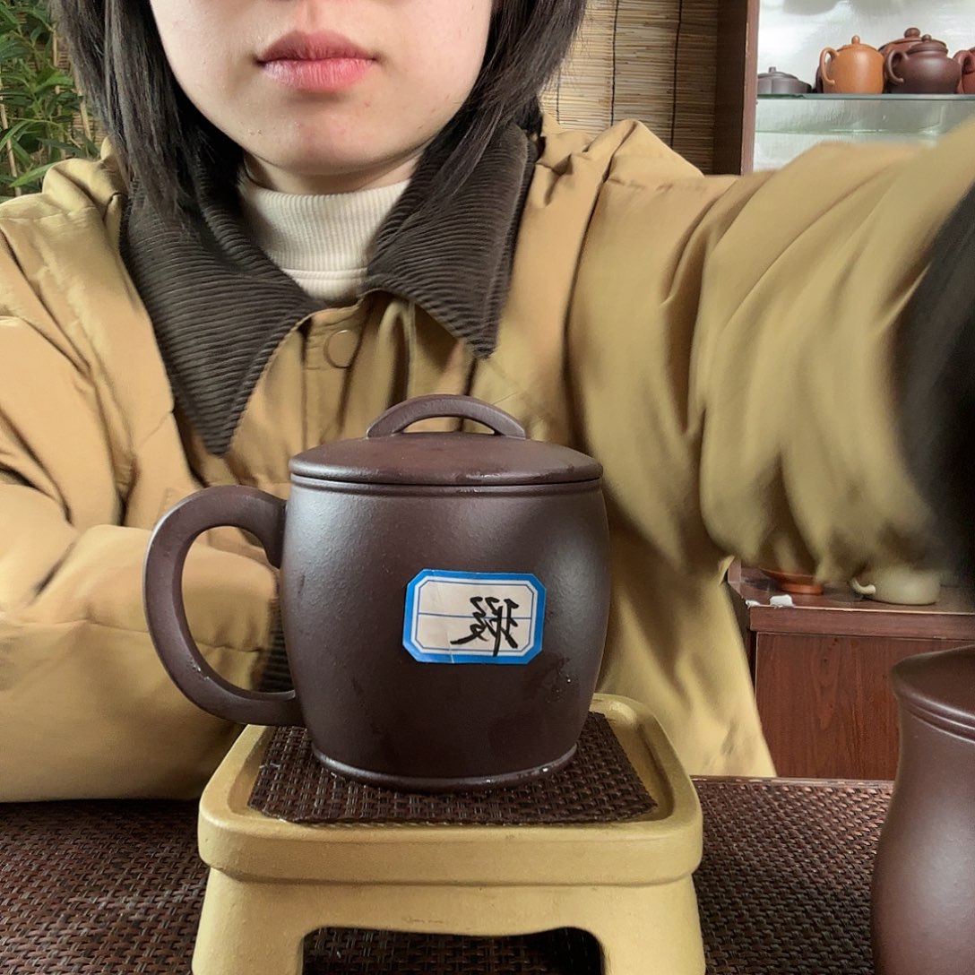 紫砂茶杯原矿老紫泥汉瓦杯尾单特价450CC左右没礼盒