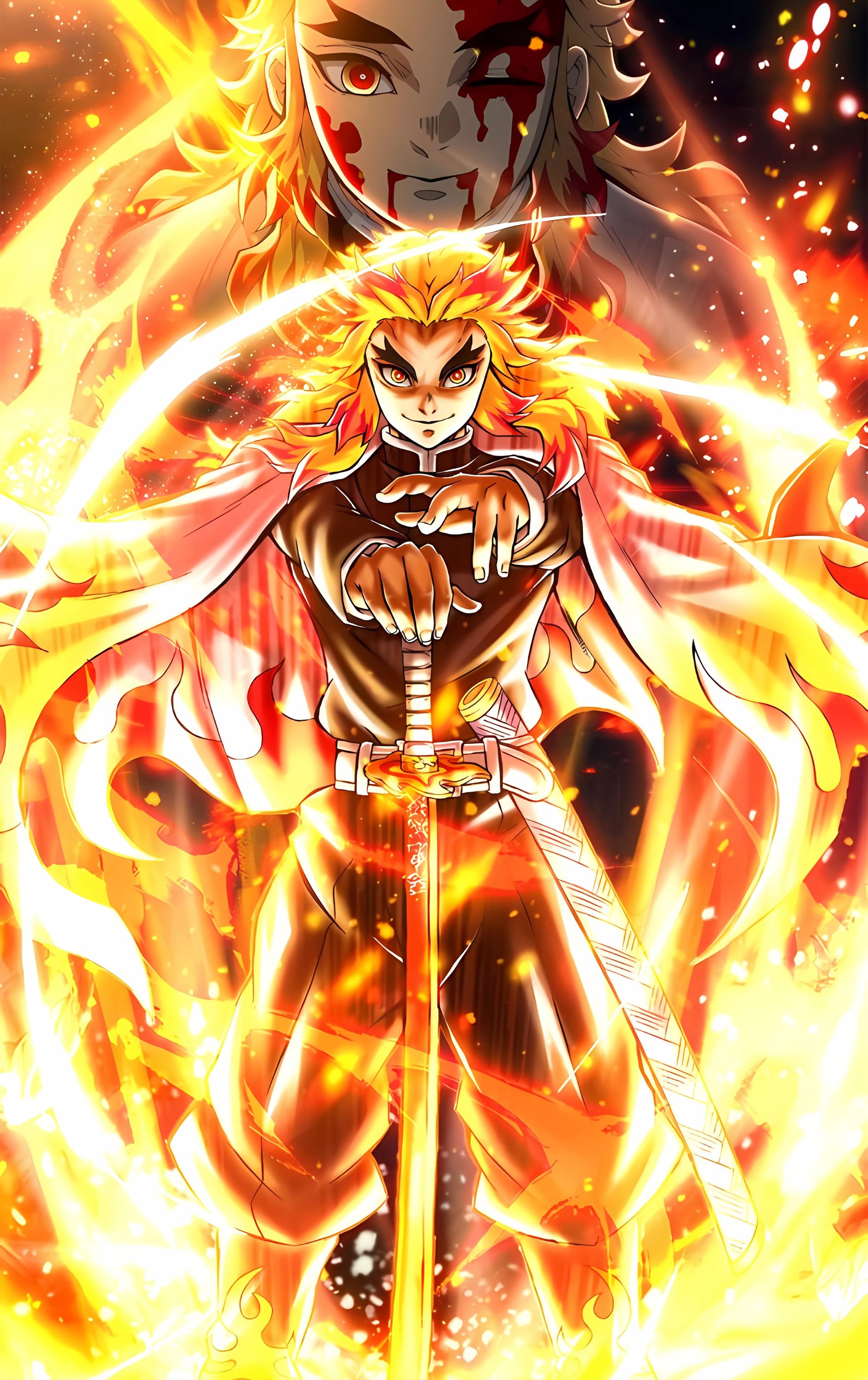 鬼灭之刃光影卡/炭治郎/祢豆子/炼狱/亚克力磁吸冰箱贴/二次元