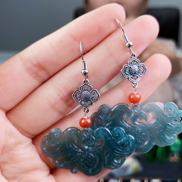 翡翠耳饰未镶嵌饰品