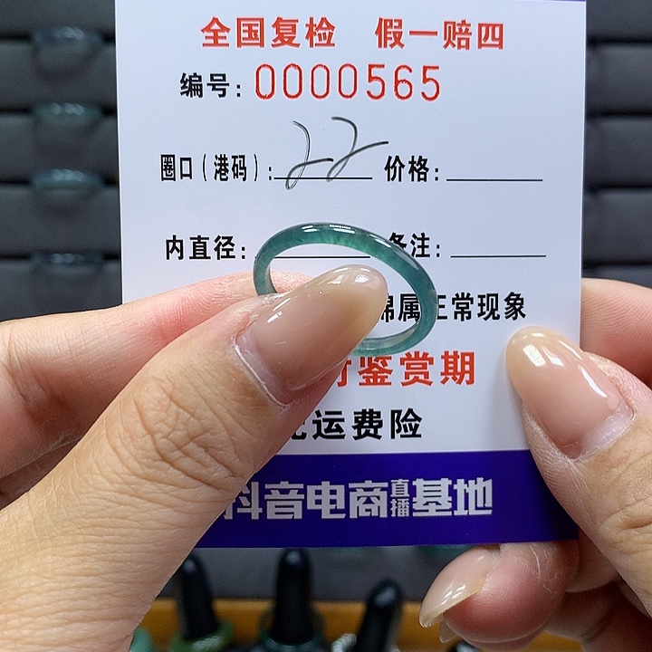 翡翠戒指未镶嵌     565