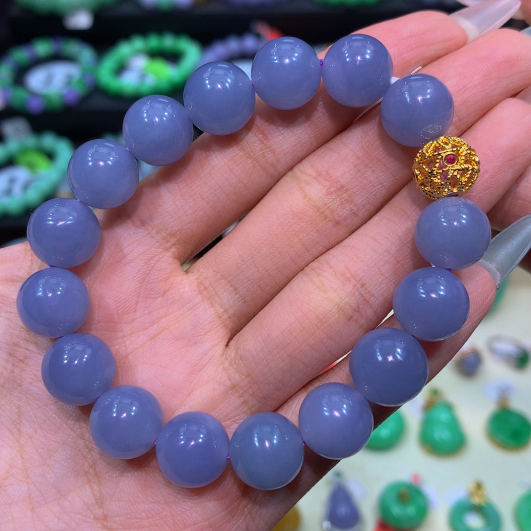 翡翠18K金镶嵌颈饰翡翠11