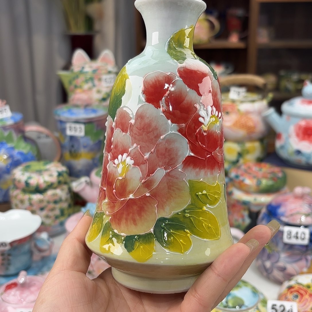 瓷片景德镇手绘高温釉下彩陶瓷茶具