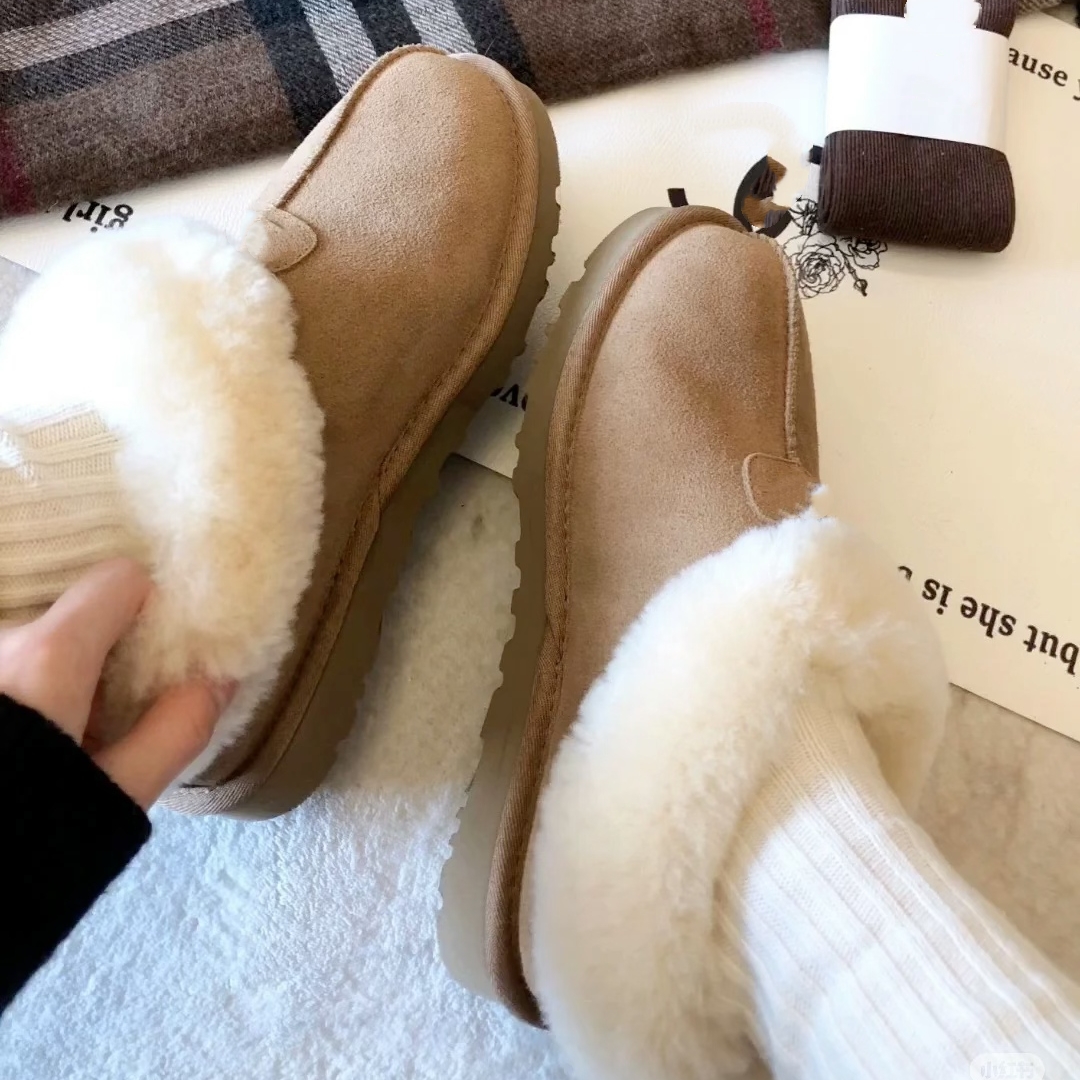 【塔茨特】桑坡冬季女款加厚增高雪地靴羊皮毛一体保暖时尚百搭