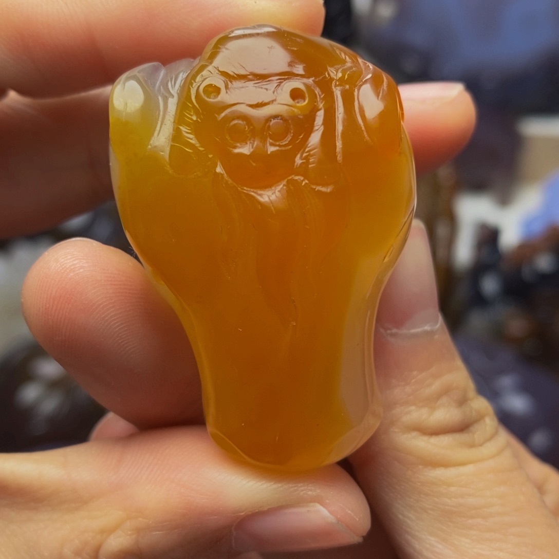 玛瑙/玉髓手把件未镶嵌